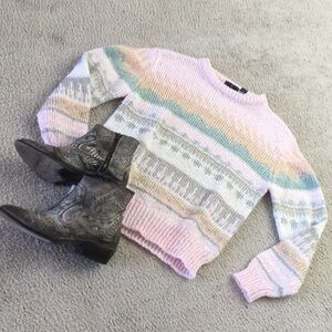 LaaDY VAN HEUSEN/“COTTAGE GRANNY”HAND KNIT SWEATER